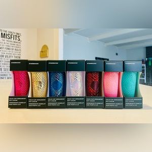 Ships today! 7 Starbucks 2022 Ornament Mini Keychain Studded Jeweled Waxberry